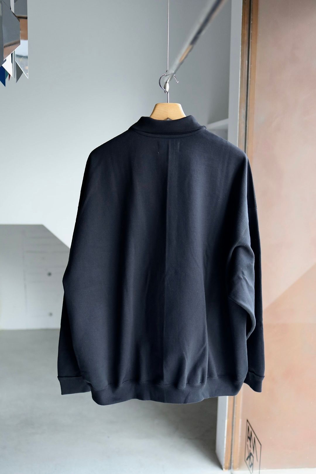 MARKAWARE 26SS HALF ZIP POLO HUGE SWEAT(A26A09CS03C)BLACK☆新作発売！