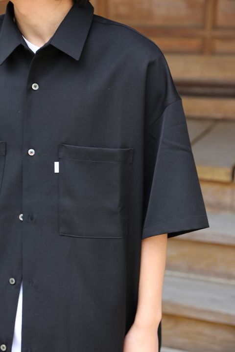 Graphpaper Selvage Wool S/S Oversized Box Shirt(GM212-50260) style. 2021.06.20.