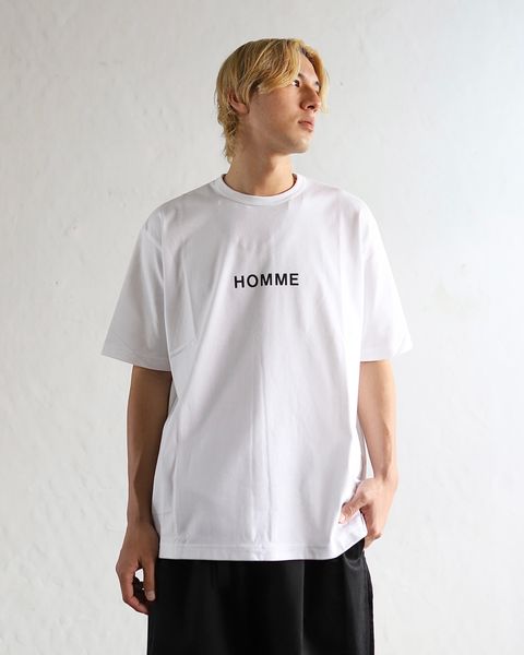 コムデギャルソンオム 24SS ロゴプリントTシャツ(WHITE) style 2024.4.5