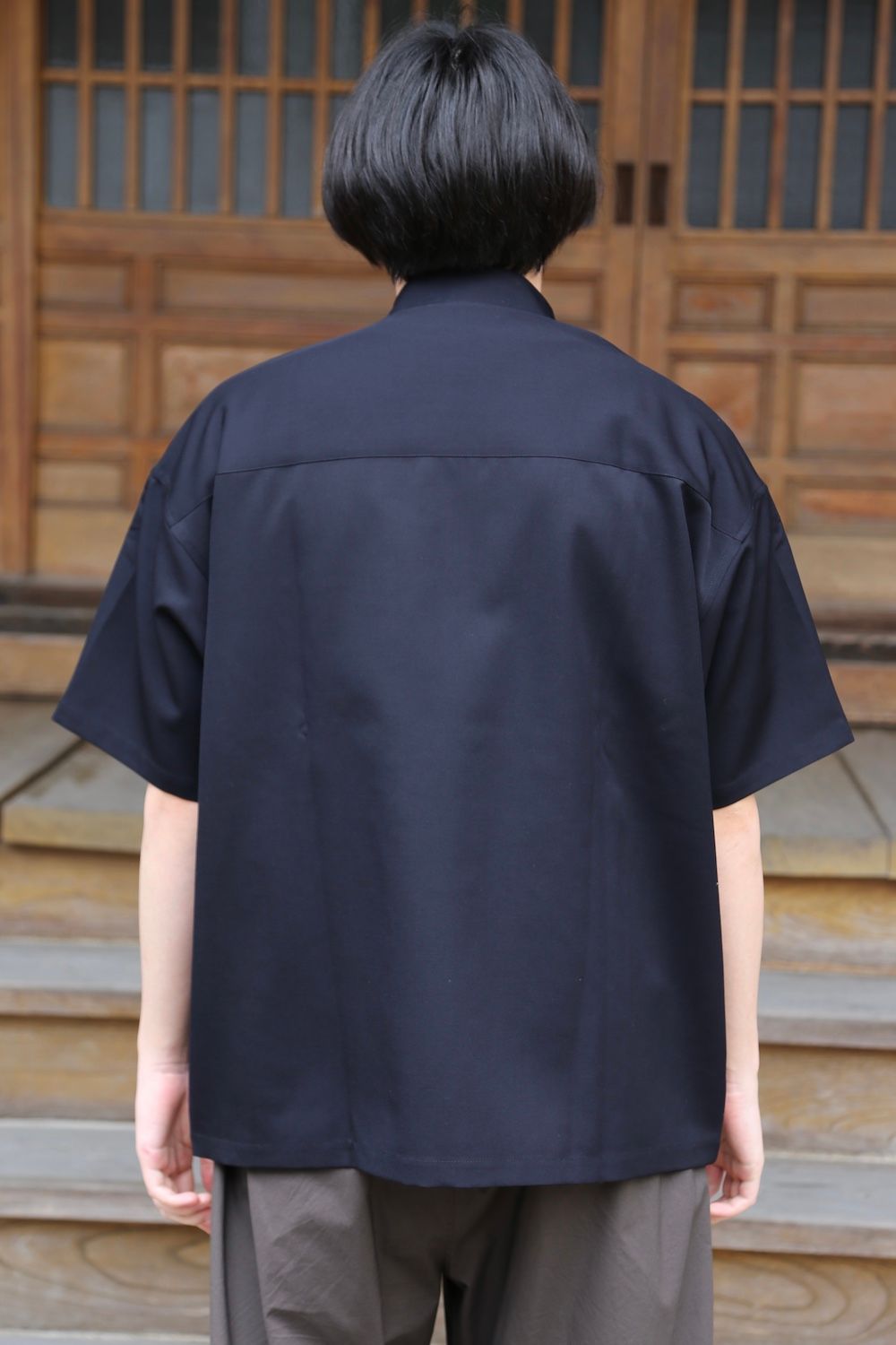 Graphpaper Selvage Wool S/S Oversized Box Shirt(GM212-50260) style.2021.6.20.