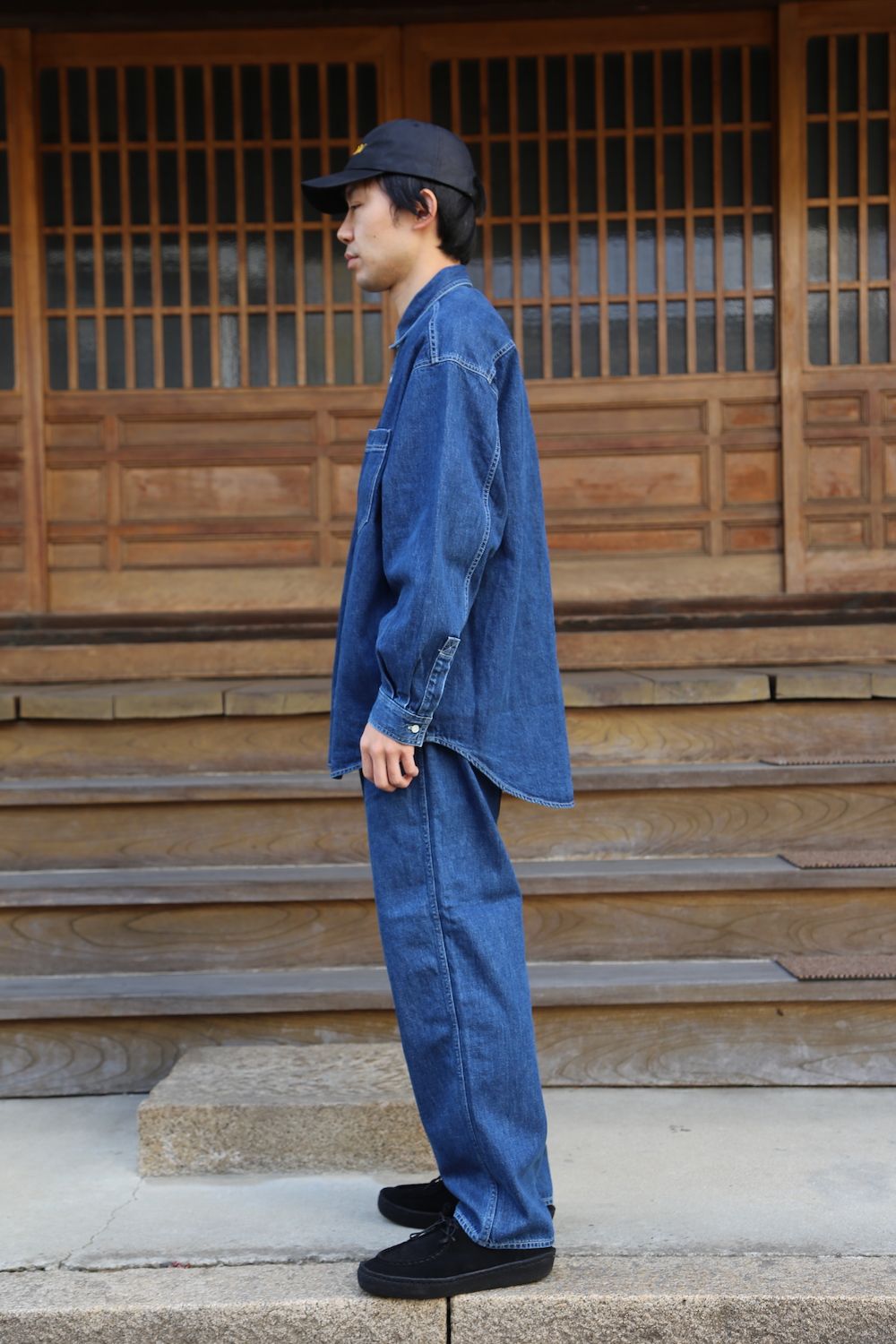 Graphpaper Denime Regular Collar Shirt & Denime Five Pocket Graphpaper Denime Regular Collar Shirt & Denime Five Pocket