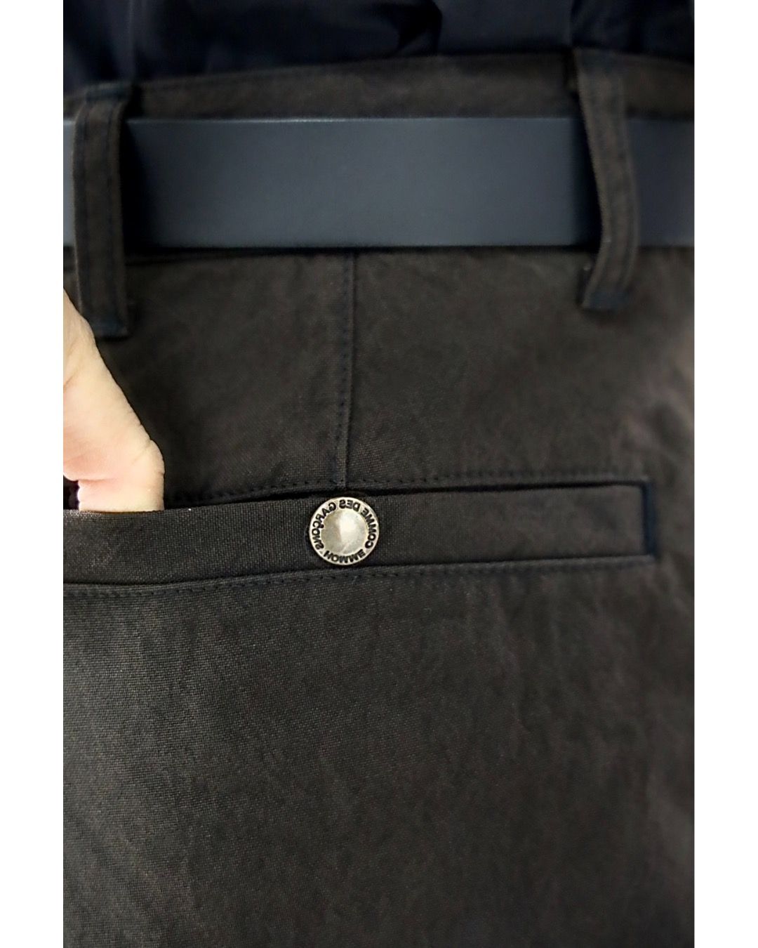 コムデギャルソンオム26SS ナイロンオックス製品染ワークパンツ(HQ-P003-051)BROWN