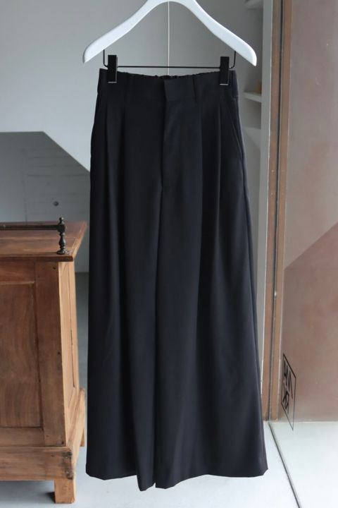 グラフペーパー Women's 25AW Techno Wool Nylon Two Tuck Wide Pants(GL253-40319)BLACK☆9月27日(土)発売！