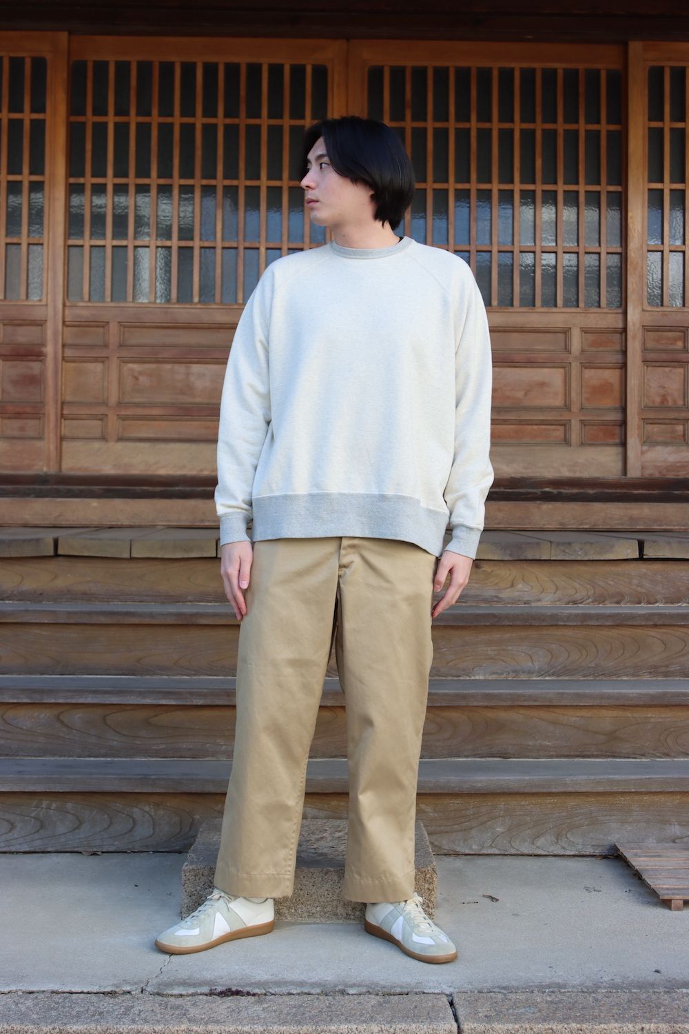 即日発送 A.PRESSE アプレッセ Chino Trousers BLACK サイズ1