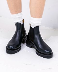 FOOTWORKSフットワークス サイドゴアブーツ WOMENS Side Gore Boots in Grain Leather(F03-0001_W)BLACK☆新作発売！