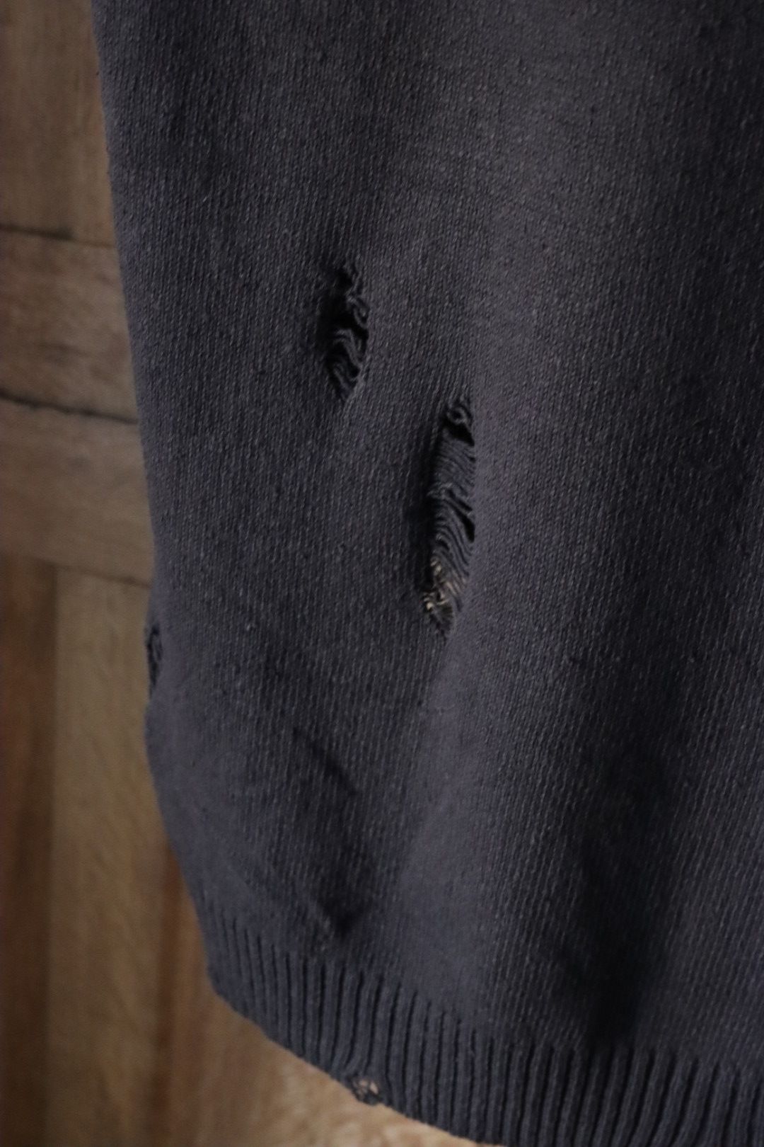 yohji yamamoto - ヨウジヤマモト24SS 7G1P HOLE DESIGN DAMAGED yohji yamamoto - ヨウジヤマモト24SS 7G1P HOLE DESIGN DAMAGED