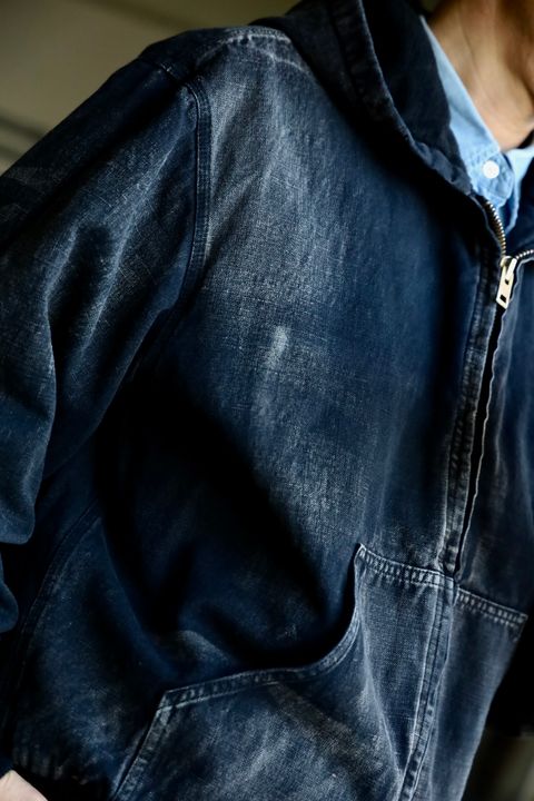A.PRESSE Silk Linen Hooded Parka"BLACK"スタイル.2025.1.11.