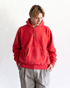 A.PRESSE Vintage Half Zip Sweat Hoodie(RED)スタイル 8月24日(土)新作発売！