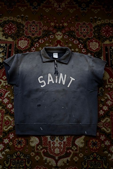 セントマイケル 26SS SAINT HALF ZIP SWEAT(SM-MK8-0000-052)CHARCOAL☆4月11日(土)発売！