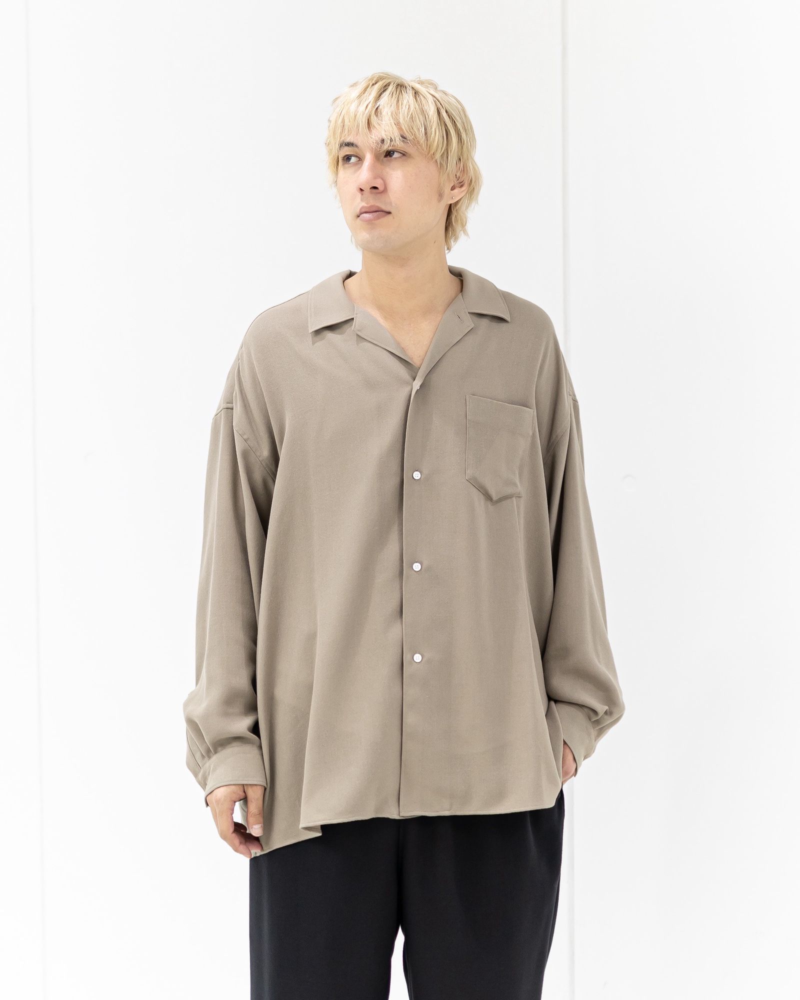 Graphpaper Viscose Viyella L/S Sleeping Shirt (TAUPE)新作発売！