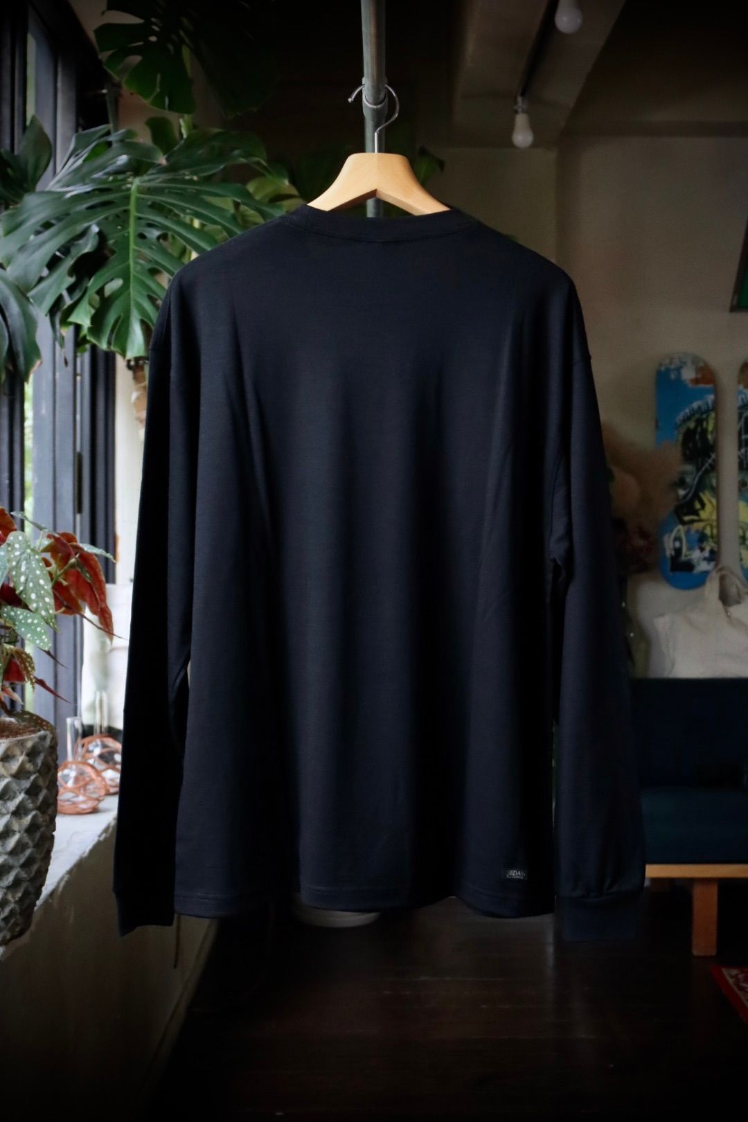 セダンオールパーパス23FW OG LOGO WOOL JERSEY L/S TEE(SD23F-CT02)BLACK