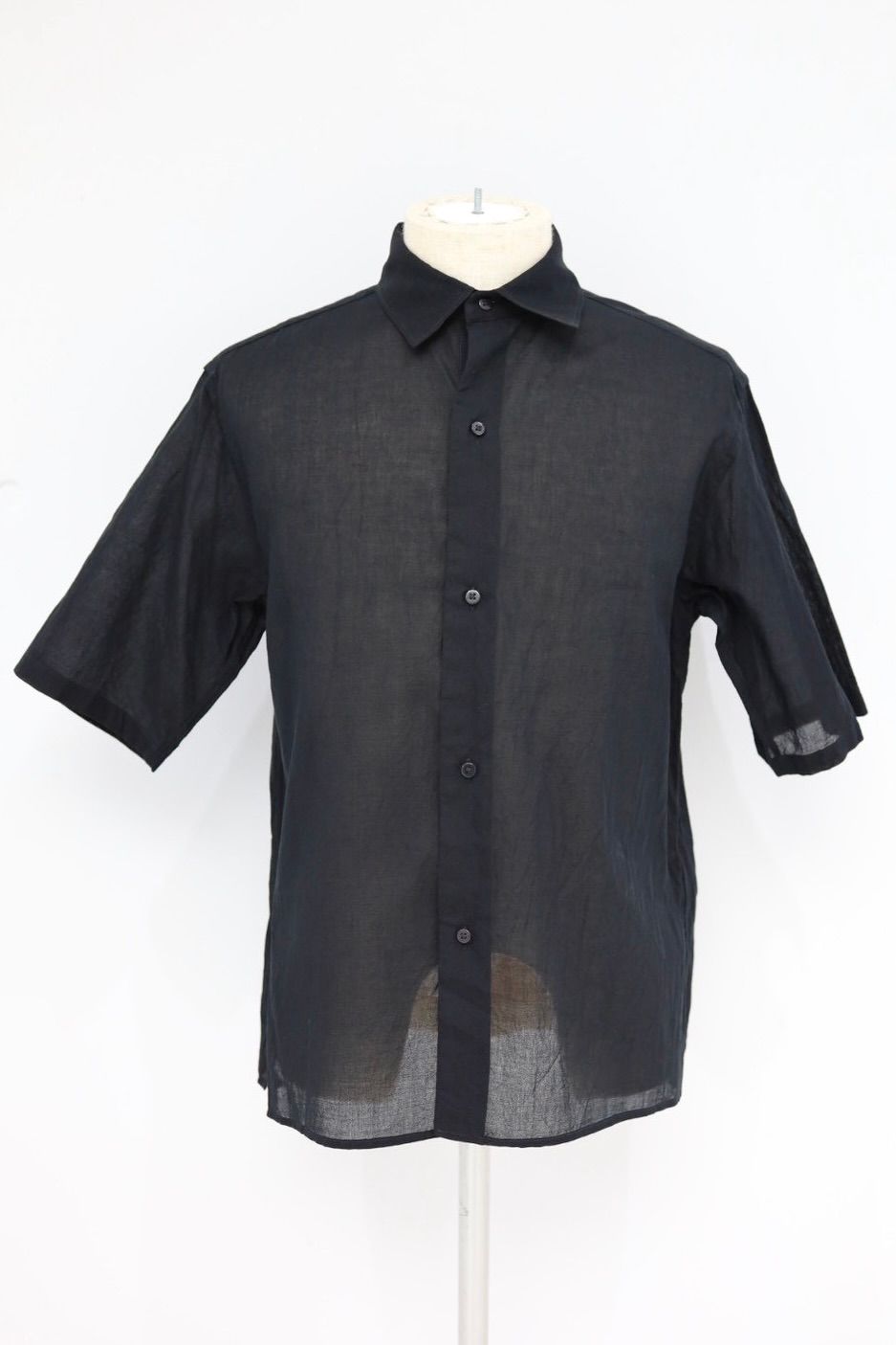 blurhms 26SS Women's Silk-Co Voile Half-Sleeve Shirt(BHS26S036SiCo)Black☆3月27日(金)新作発売！