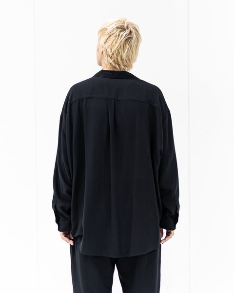 Graphpaper Viscose Viyella L/S Sleeping Shirt (BLACK)新作発売！
