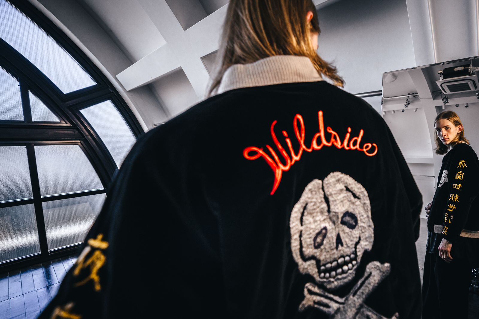 セントマイケル×WILDSIDE YOHJI YAMAMOTO SKULL SUKA JACKET(SM-A23-0000-C26)BLACK