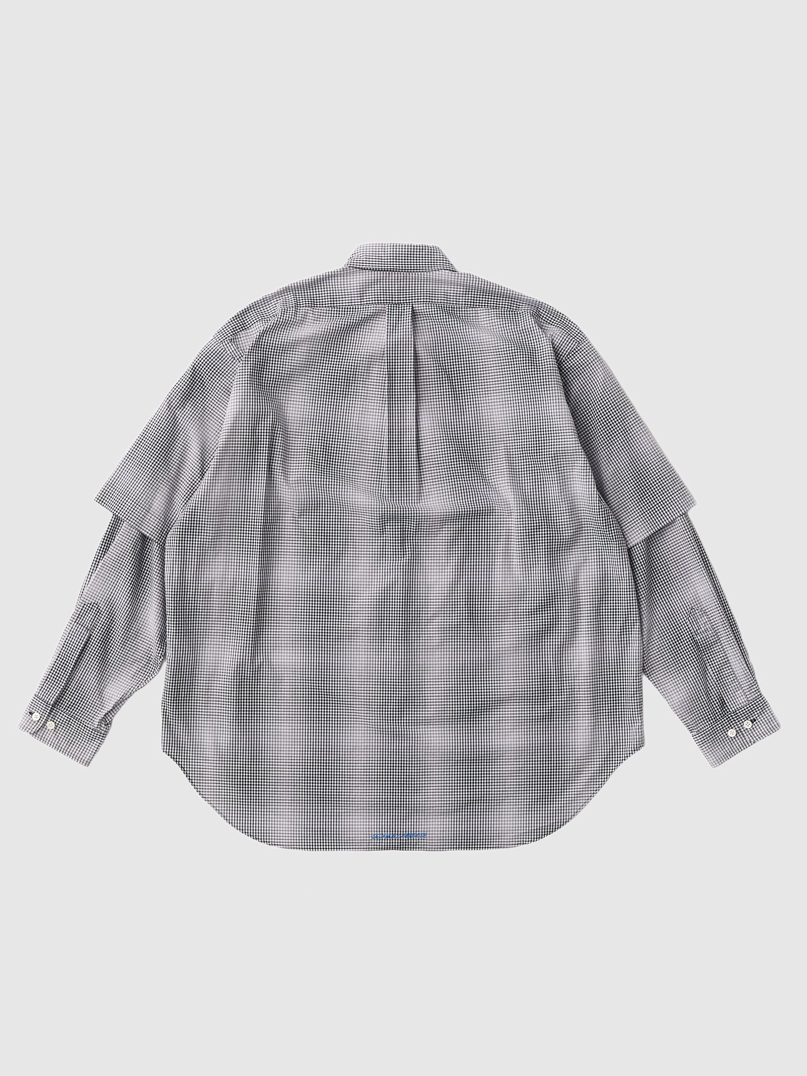 セダンオールパーパスSS24 Detachable Shadow Plaid BD Shirt (SD24S-SH04)Black Plaid