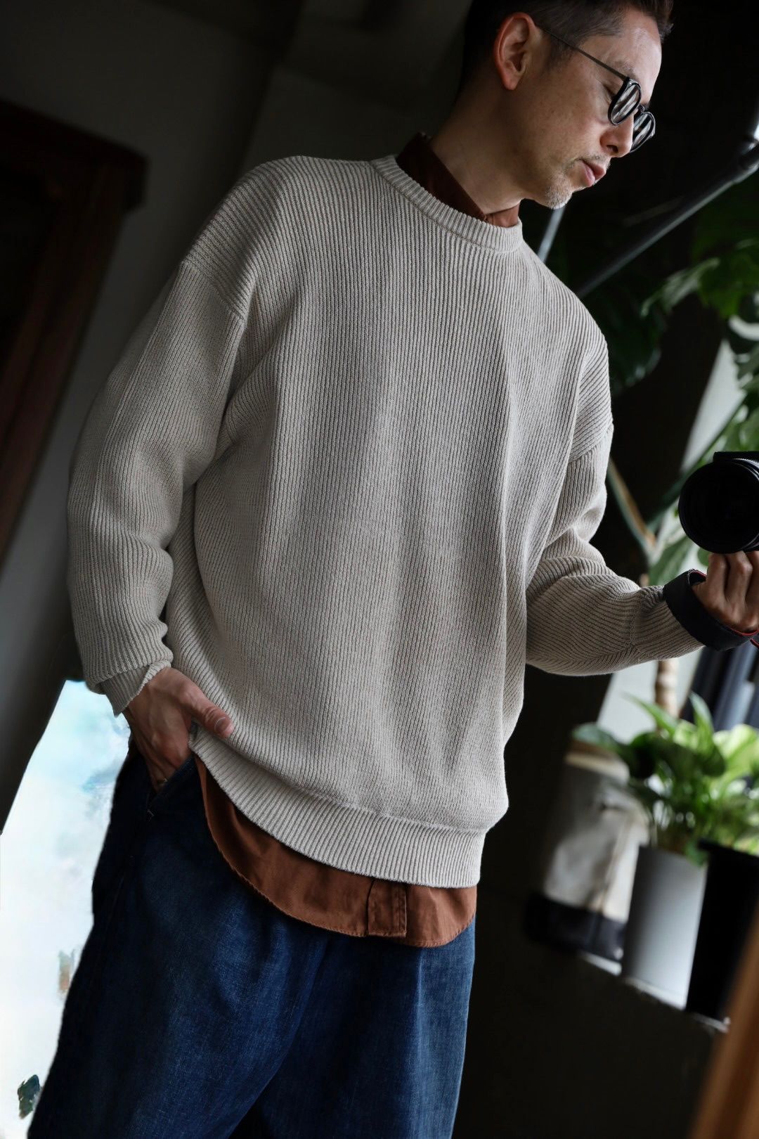 Graphpaper - グラフペーパー 25SS Linen Solotex Loose Rib
