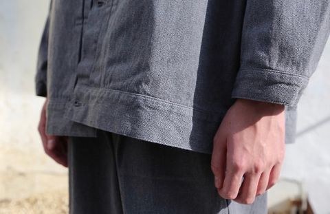 Graphpaper Colorfast Denim Blouson"GRAY"style.9.22.
