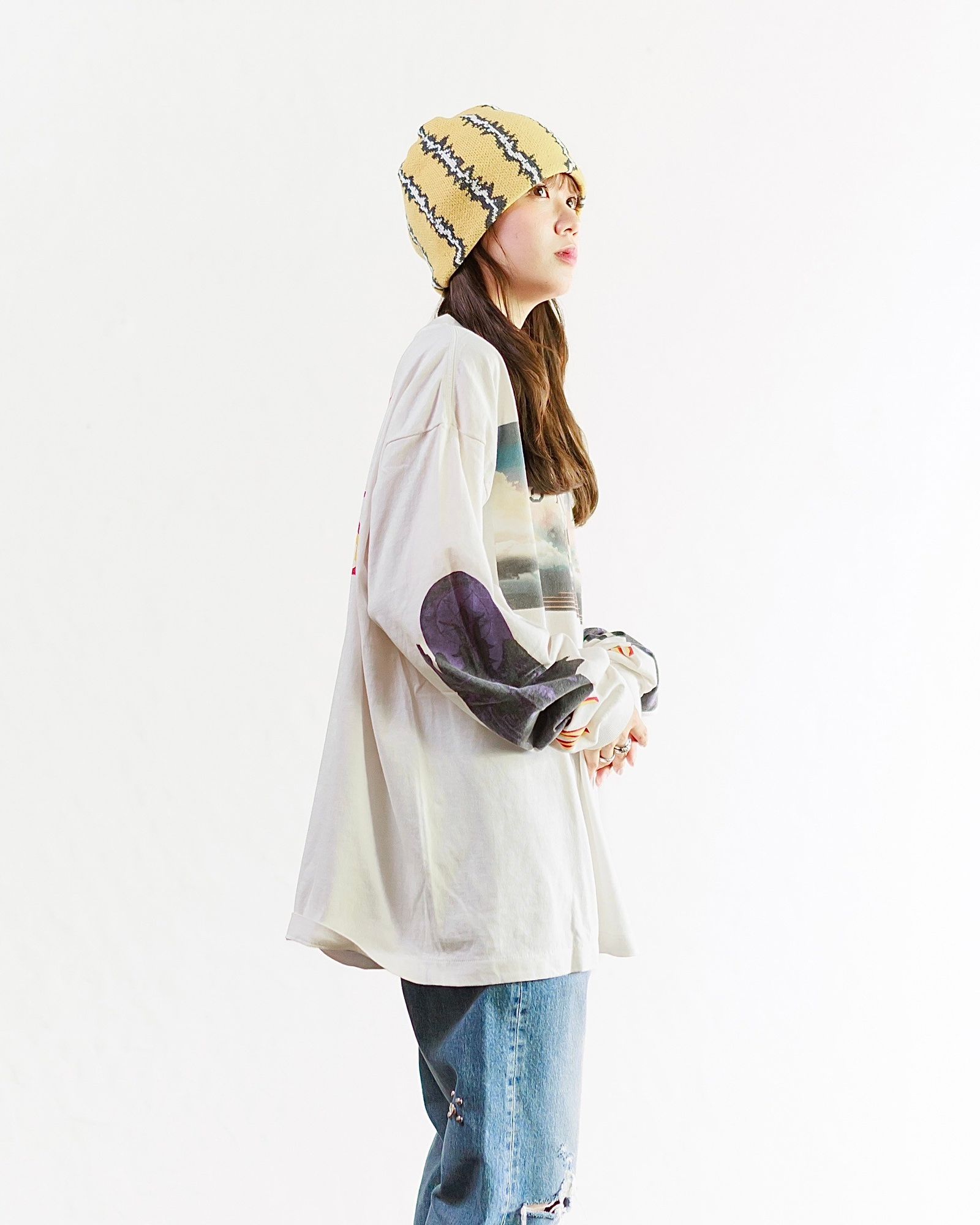 セントマイケル24AW SAINT PICTURES LS TEE(SM-YS1-0000-016)WHITE