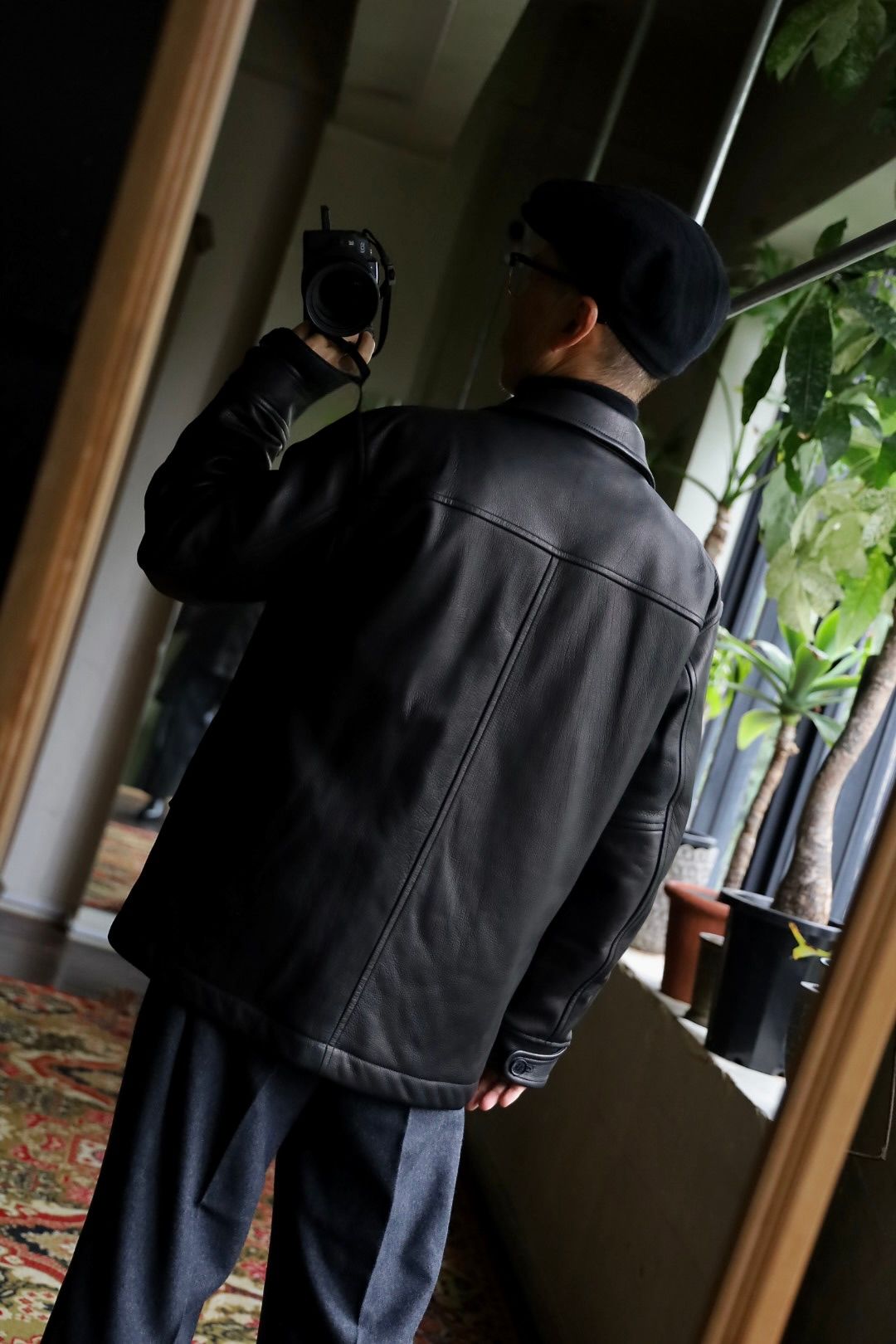 COMME des GARCONS HOMME 26FW ディアスキンレザーカーコートスタイル