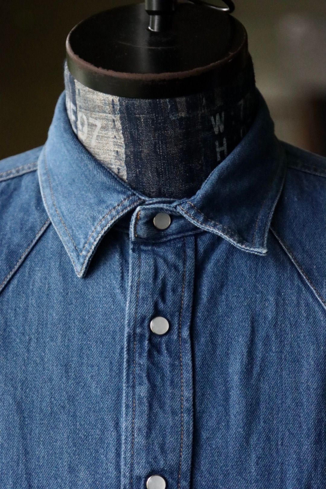 イズネス25AW WESTERN SHIRTS(Enzyme Wash)(1007AWSH01-1)INDIGO
