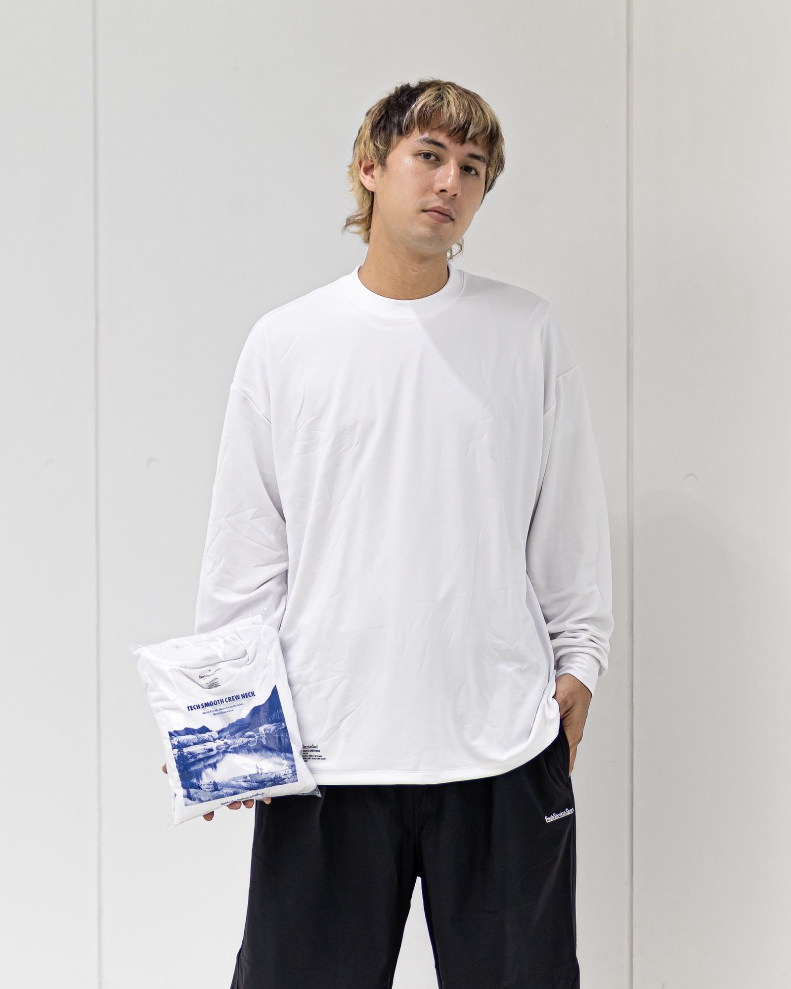 フレッシュサービス 2-PACK TECH SMOOTH L/S CREW NECK(FSS263-70076B)WHITE☆7月18日(土)新作発売！