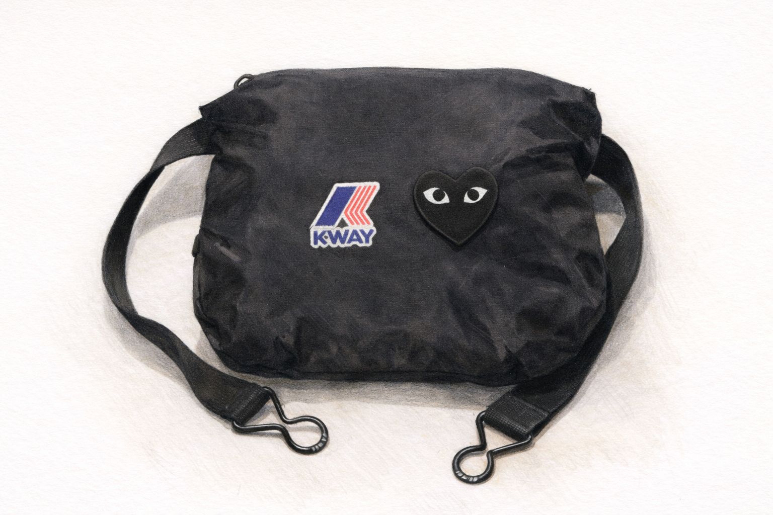 プレイコムデギャルソン K-WAYコラボ FULL ZIP HOODIE(BLACK)