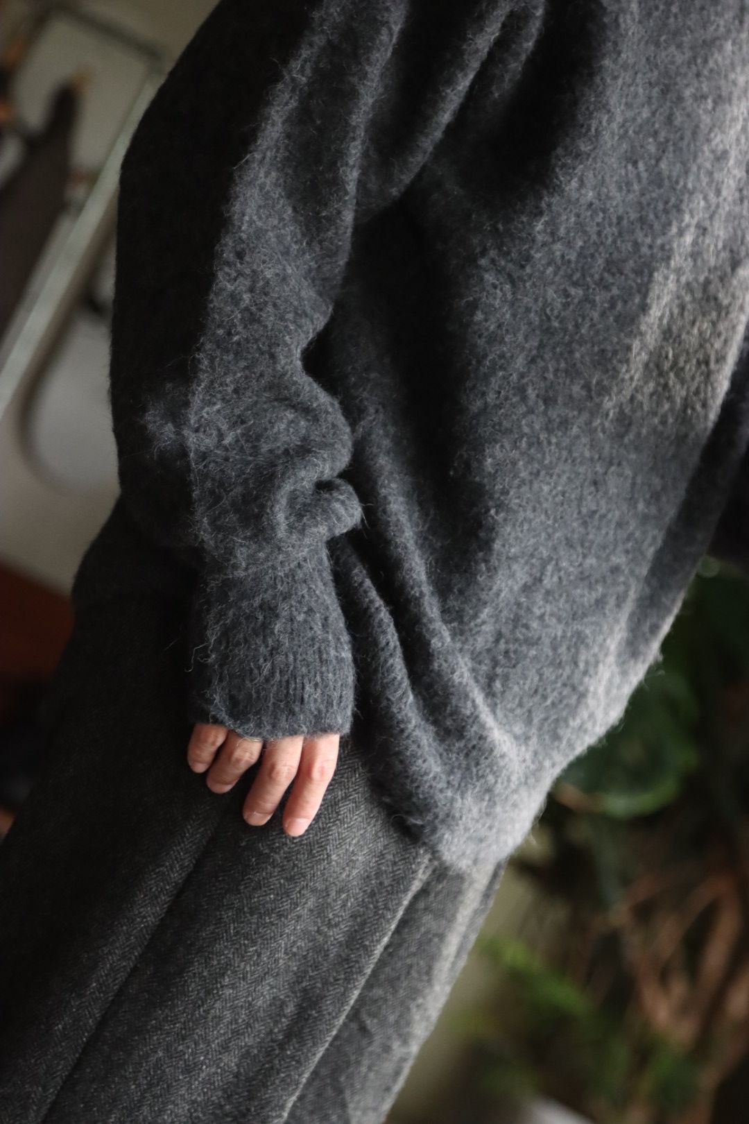 blurhms 22FW Wool Alpaka Napping Knitスタイル.2022.9.25.