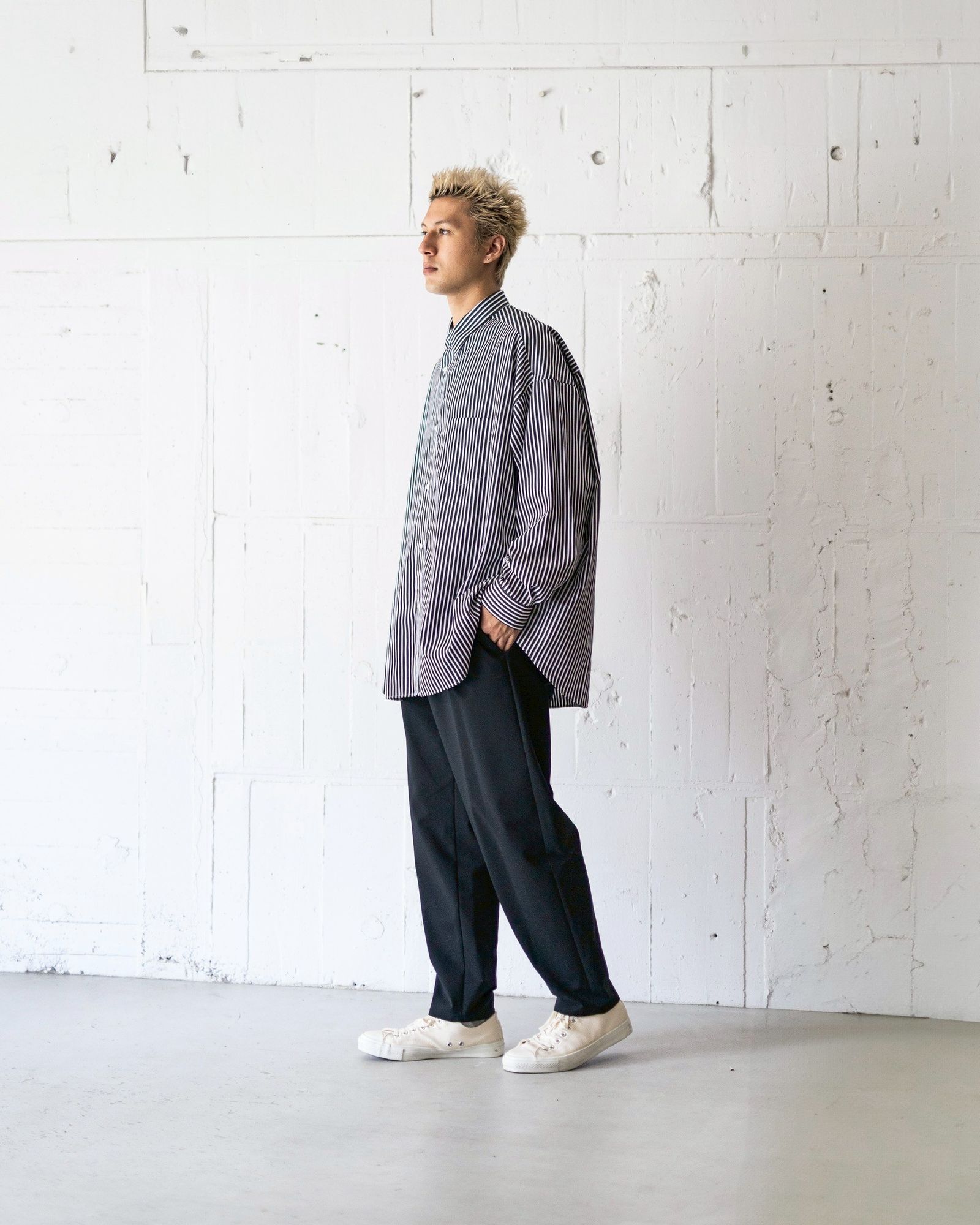 blurhms Drill Chambray Super Wide 6P Slacks style.2023.1.27