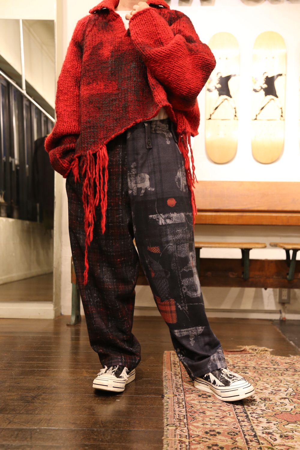 Yohji Yamamoto W-総柄中太パンツstyle.2020.10.6. | 1291 | mark