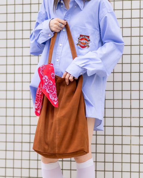 Morphee / モルフェトートバッグ CYLINDER L  OIL SUEDE (CYL-OBR) BROWN