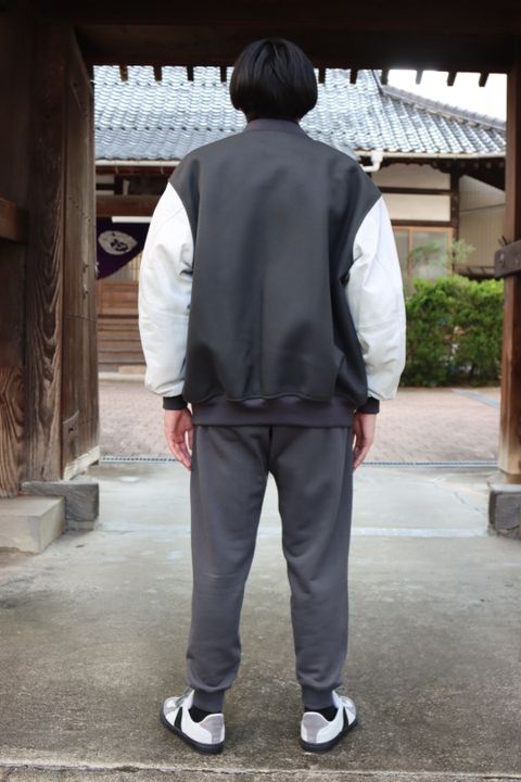 Graphpaper Scale Off Melton Stadium Jacket"C.GRAY"style