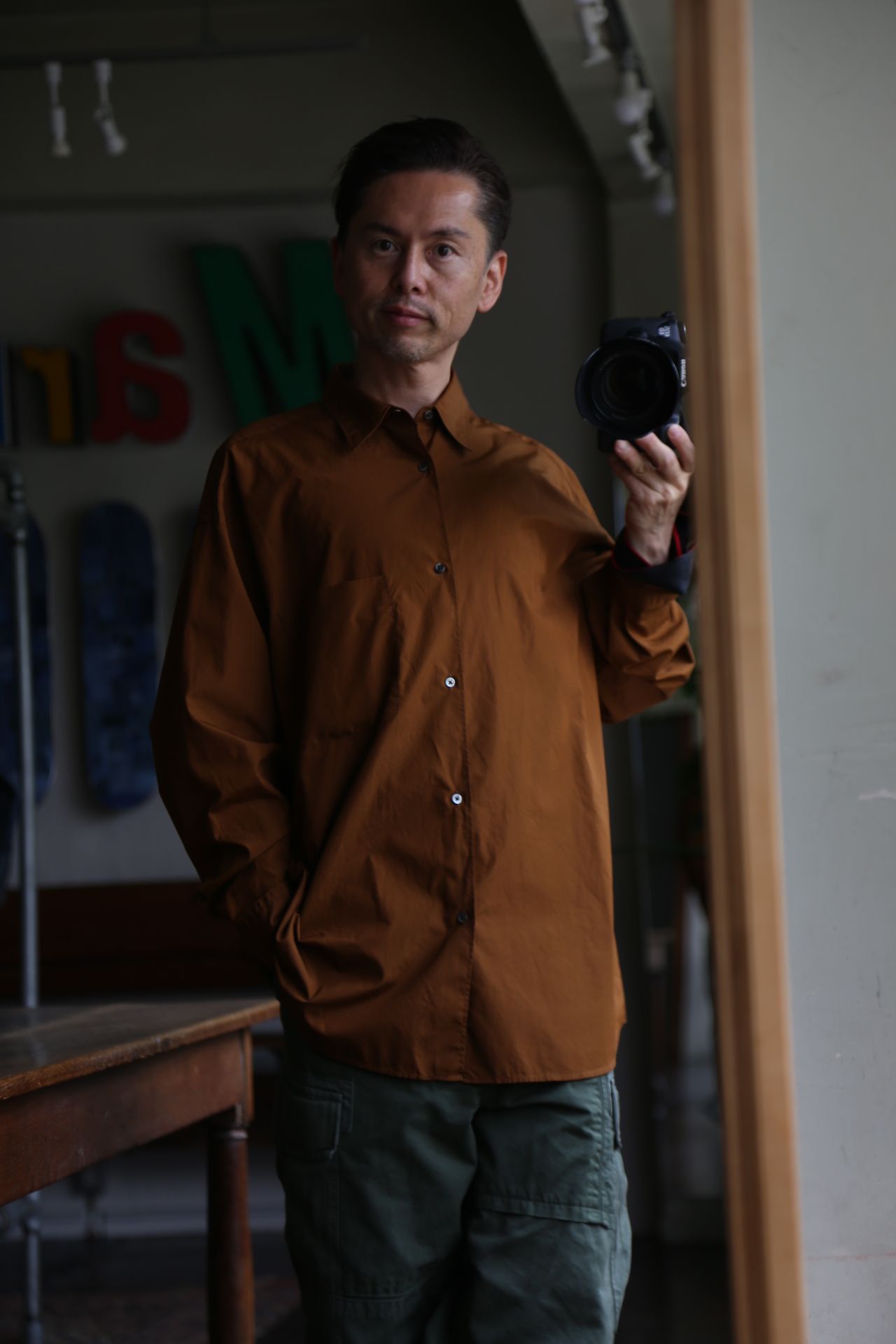 Graphpaper Broad L/S Oversized Regular Collar Shirt