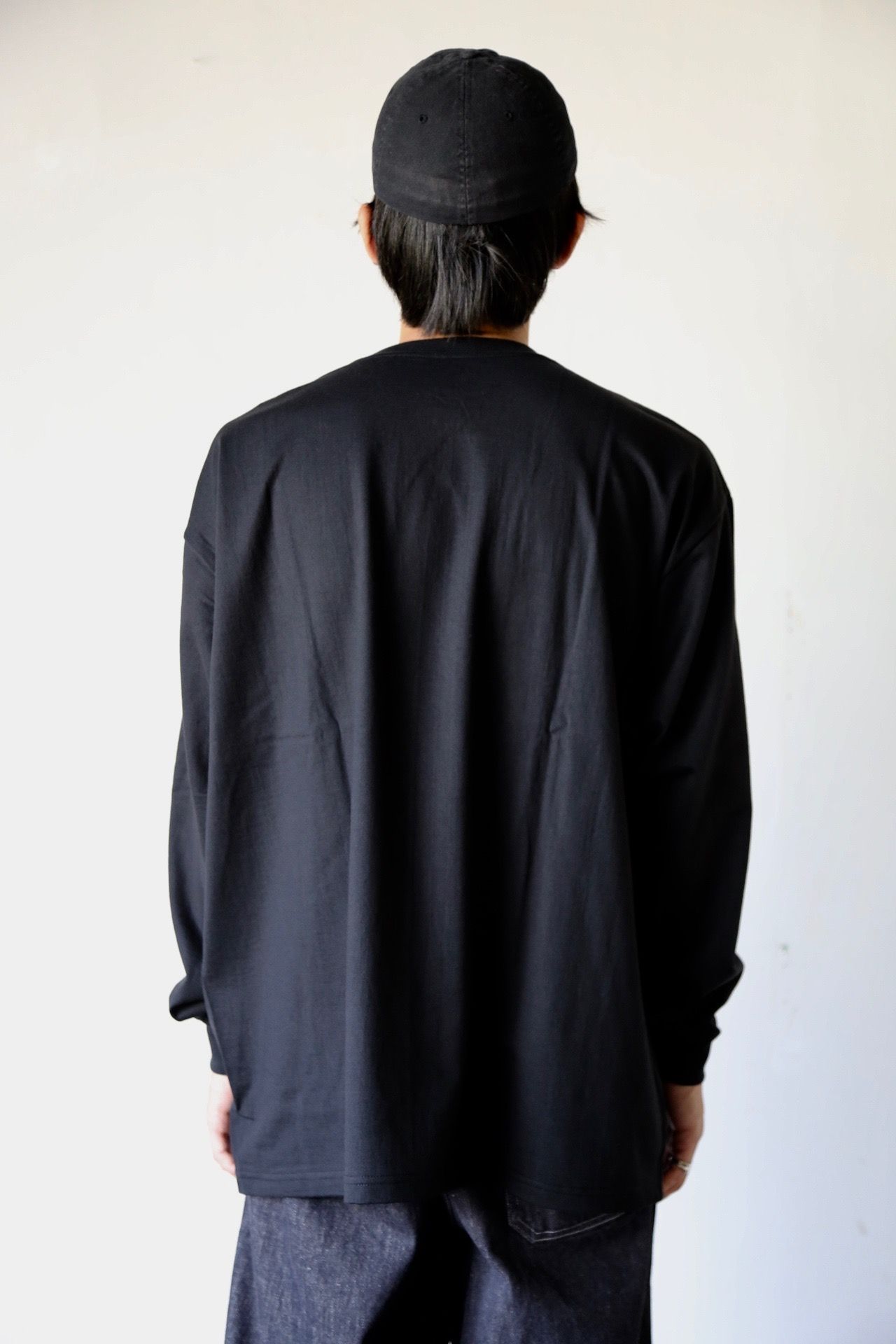 Graphpaper L/S Oversized Tee BLACK Style.2020.8.28. | 1189
