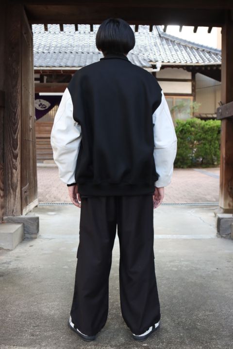Graphpaper Scale Off Melton Stadium Jacket"BLACK"style