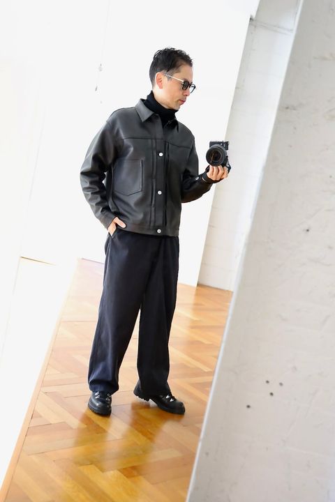 A.PRESSE 1st Type Leather Jacketスタイル