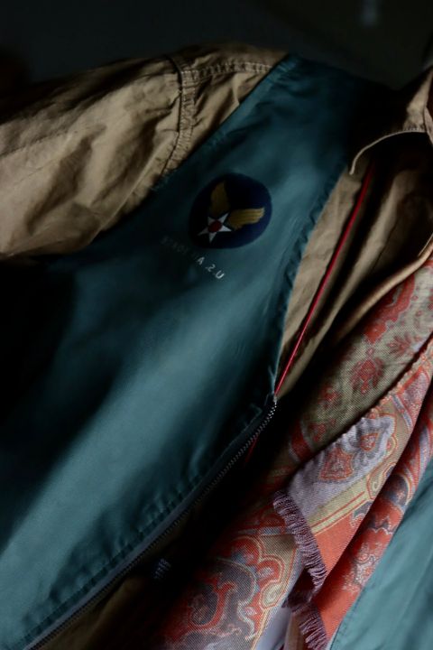 アプレッセ22AW Over Dyeing Military Shirt"BEIGE"スタイル