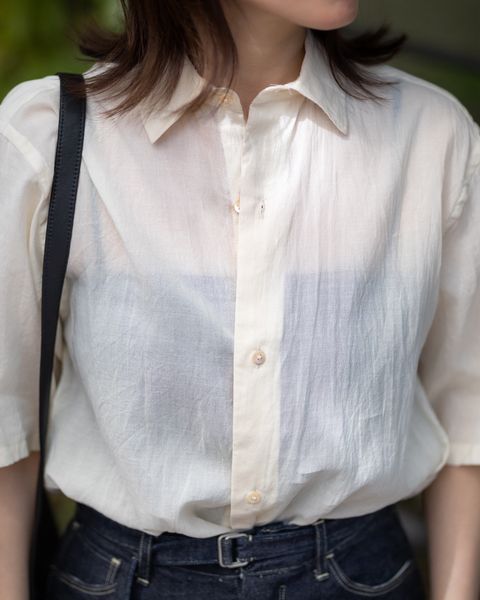 blurhms 新作Silk-Co Voile Half-Sleeve Shirt style.2026.04.06