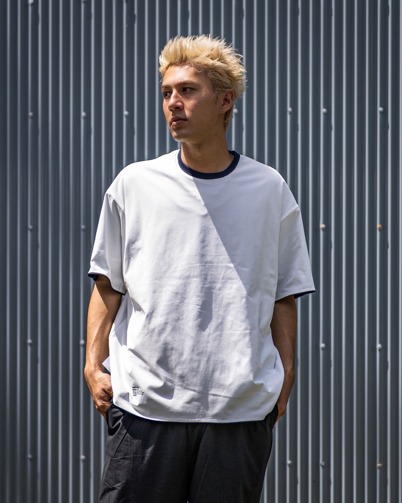 フレッシュサービス REVERSIBLE S/S TEE (FSC252-70040)NAVY