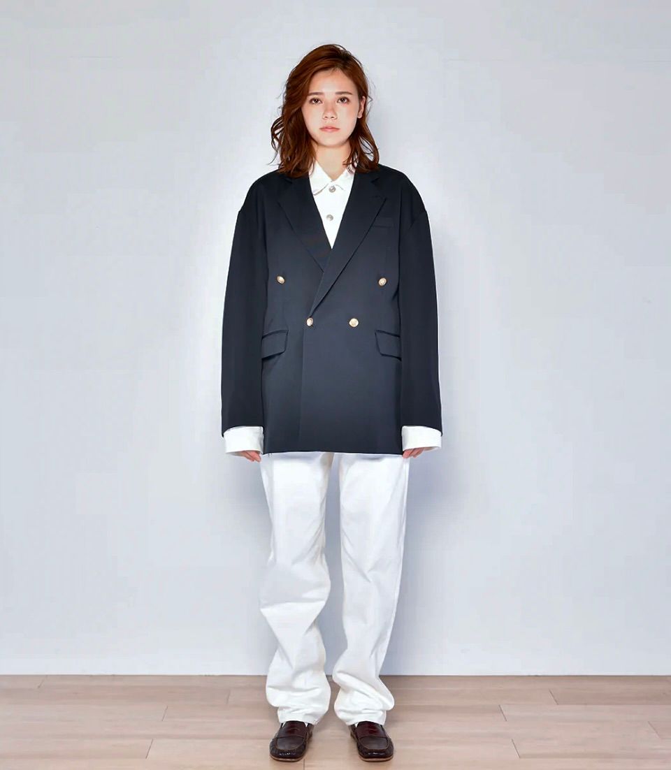 ADULT ORIENTED ROBES - アダルトオリエンテッドローブス 22AWダブルジャケットRosemarkie(22AOR-3AW-JK006)NAVY  | mark