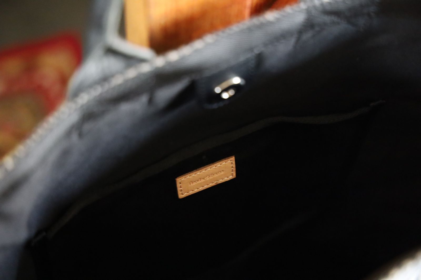 エンダースキーマ 25SA バッグ tweed tote big(xu-b-ttb)black