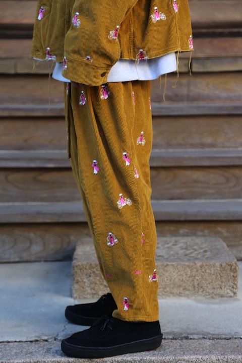 doublet VETNAM EMBROIDERY COURDUROY SET UP"YELLOW"Style.2020.12.28.
