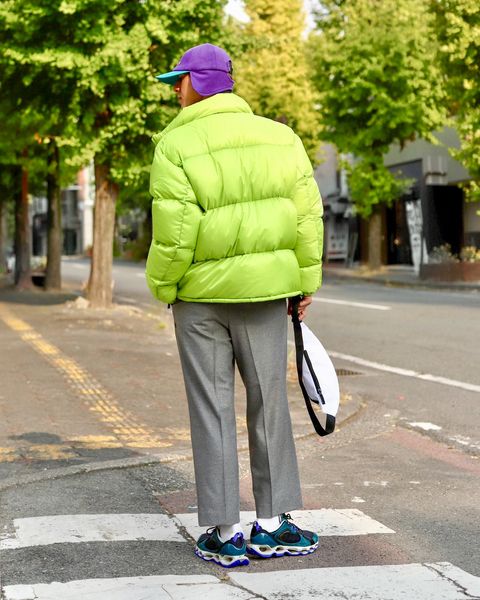 SEDAN ALL-PURPOSE FW23 Micro Ripstop Down Jacket"Lime"スタイル