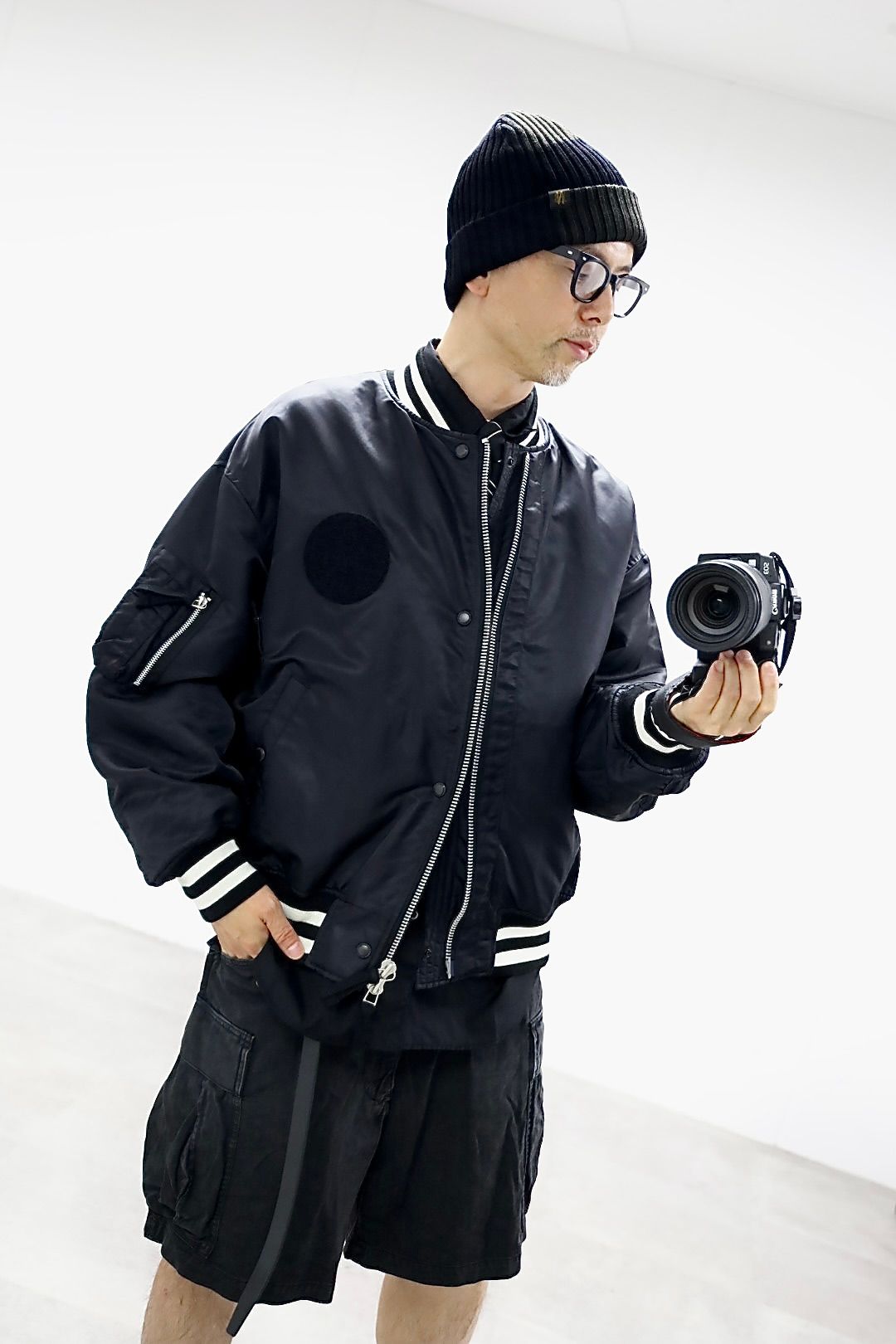 コムデギャルソンオム26FW リブライン入りナイロンツイルジャケット(HR-J003-051-1)BLACK☆8月7日(金)発売！