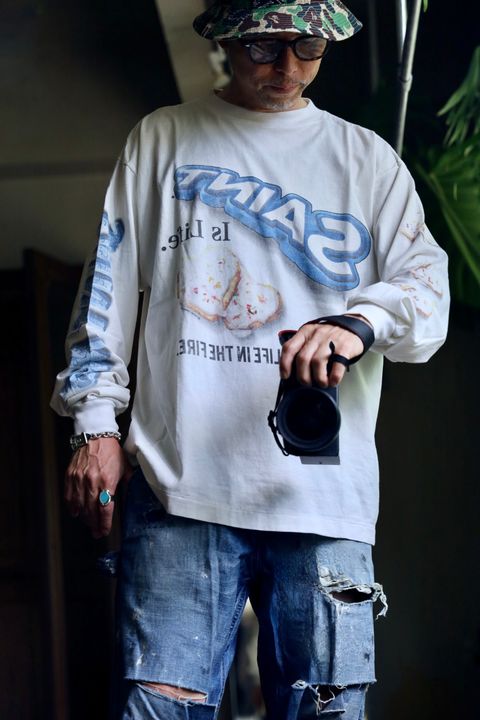 ©SAINT M×××××× HEART CKIE LS TEEスタイル2024.8.15.