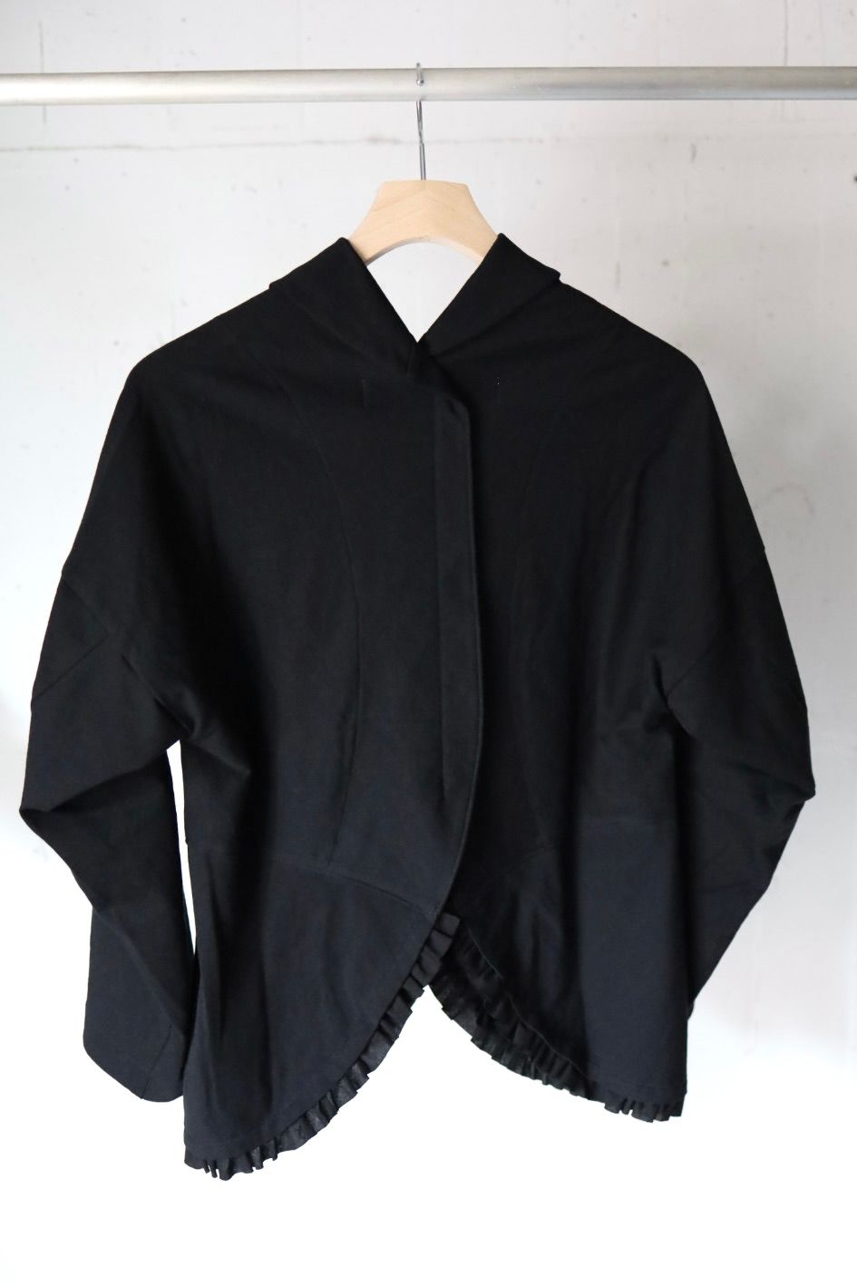 tao 26FW 綿天竺×綿クロスカーディガン(TR-T005-051-1)BLACK☆8月7日(金)発売！