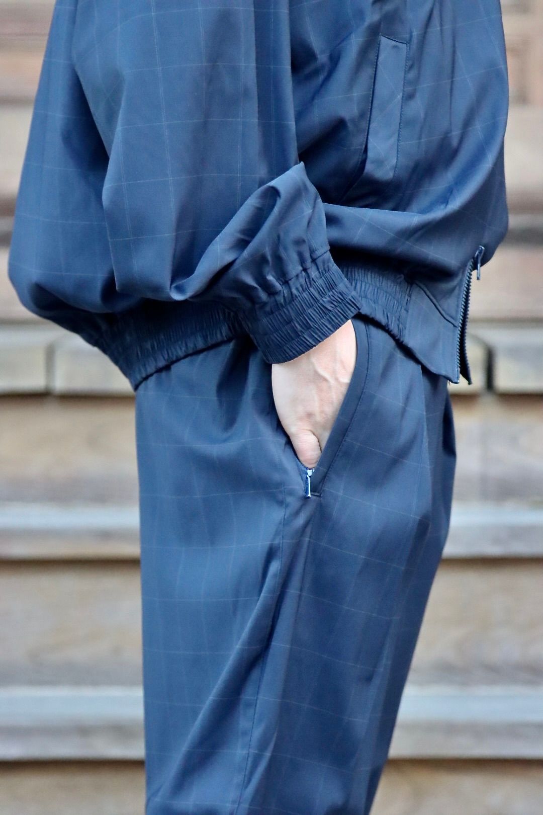 is-ness×NEAT LORO PIANA SPORT FABRICS PANTS"NAVY"イズネス22SS