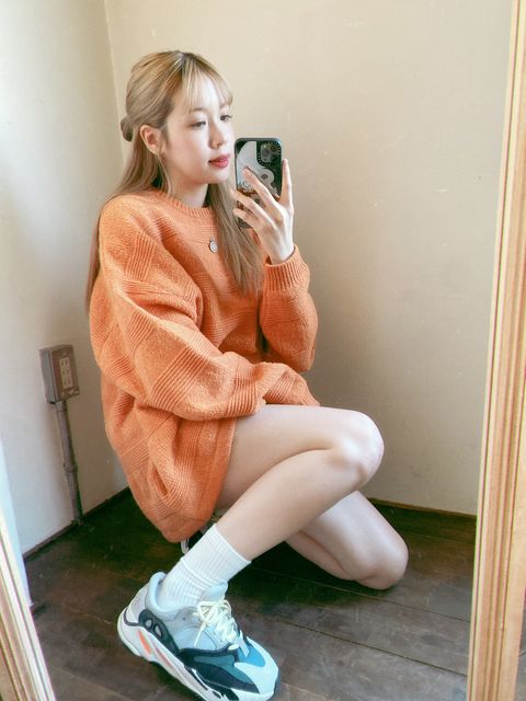 S.F.C エスエフシー SIDE STRIPES KNIT"Orange"スタイル