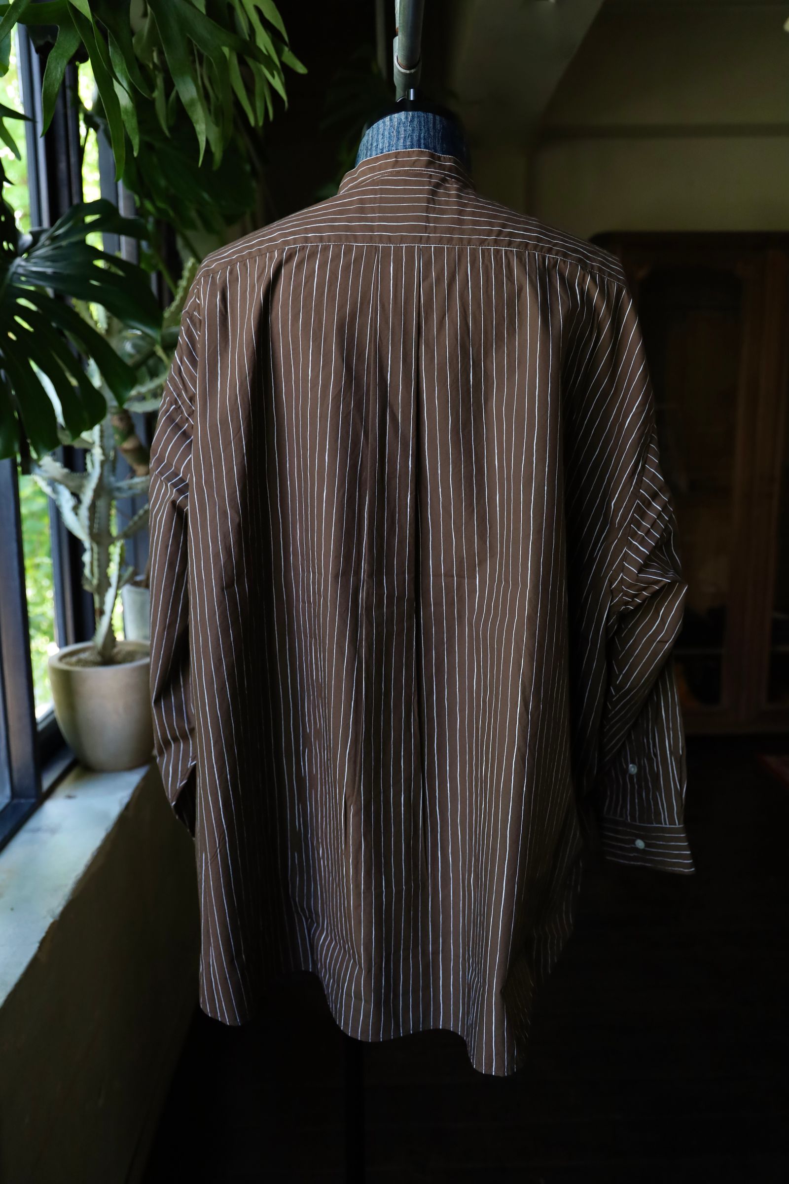 S.F.C 24FW エスエフシー NO COLLAR SFC SHIRT(SFCEW24S03)Brown☆9月21日(土)発売！