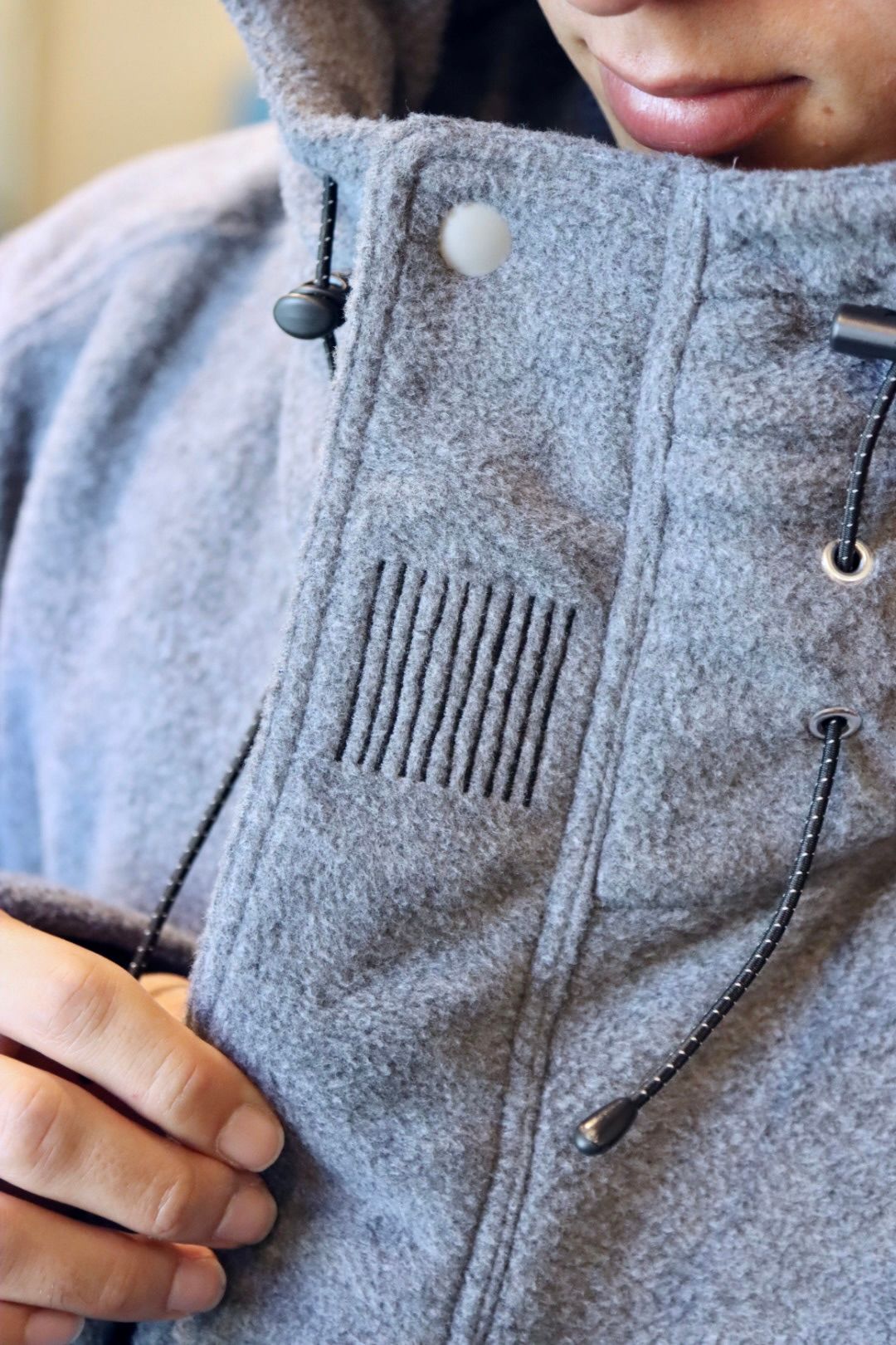 S.F.C 新作FLEECE HOODIE JACKET"CHARCOAL"スタイル