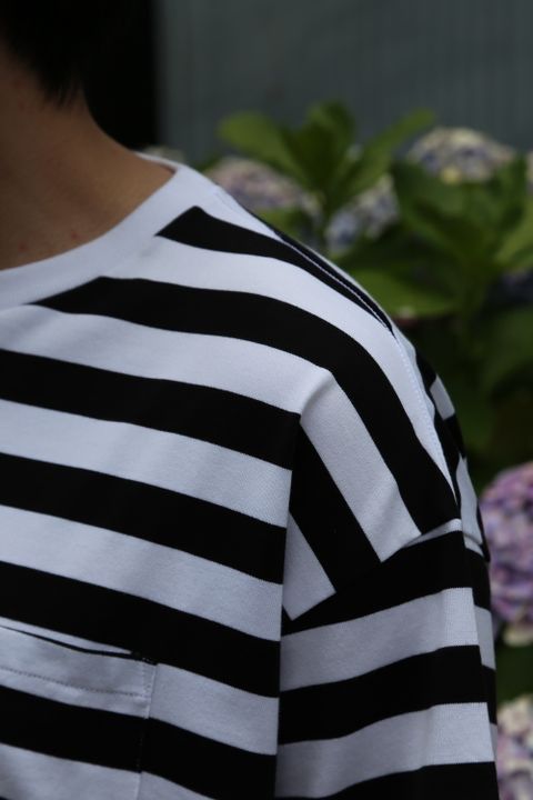 Graphpaper Border S/S Pocket Tee style.2021.6.27.
